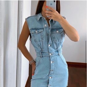 New- Light denim dress